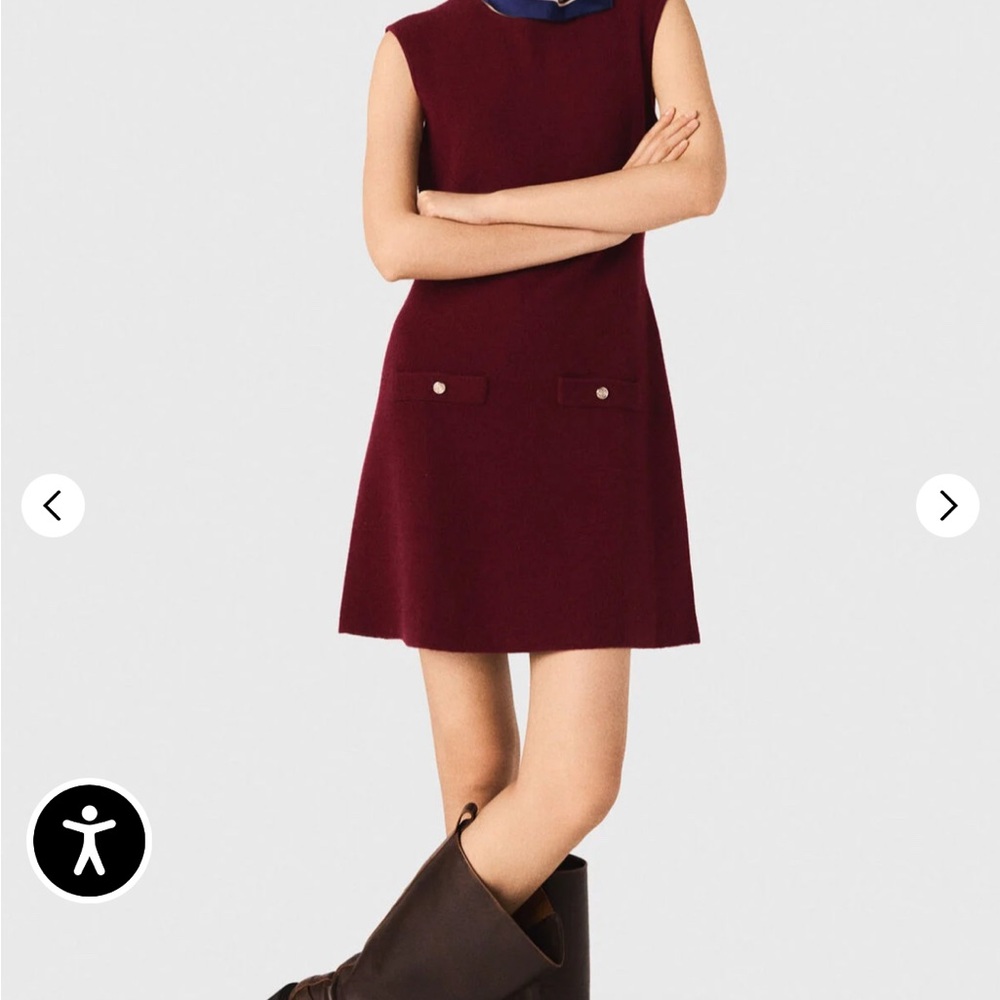NWT Maje 2-in-1 knit mini dress - Picture 2 of 7
